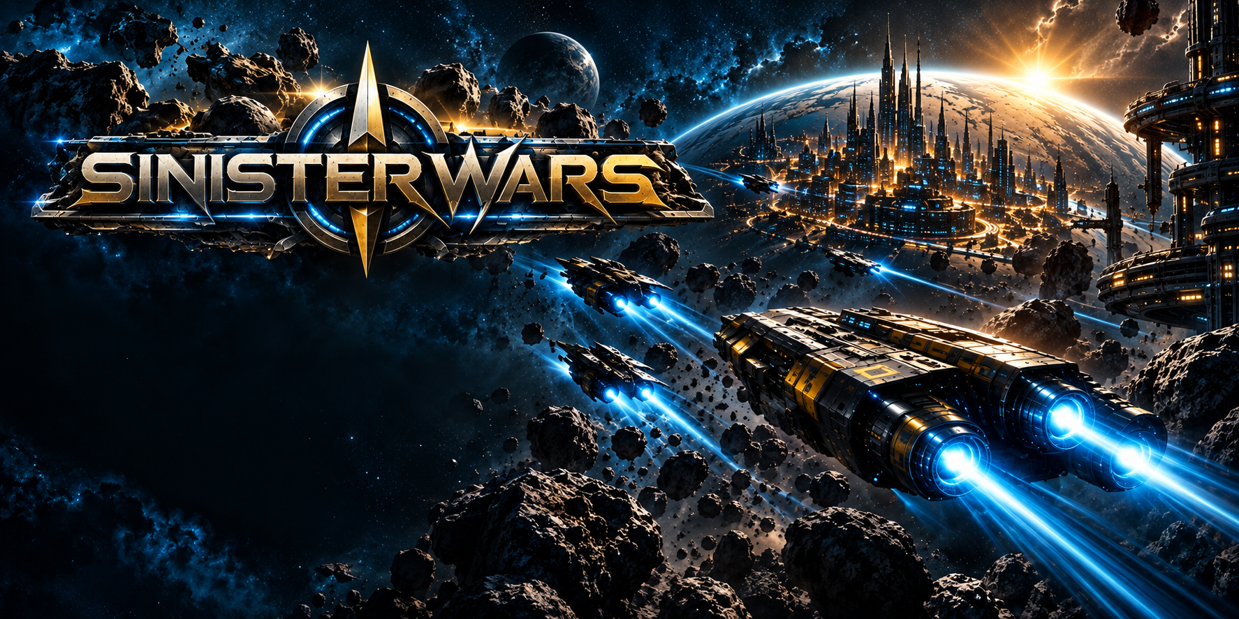 SinisterWars multiplayer race combat and space combat